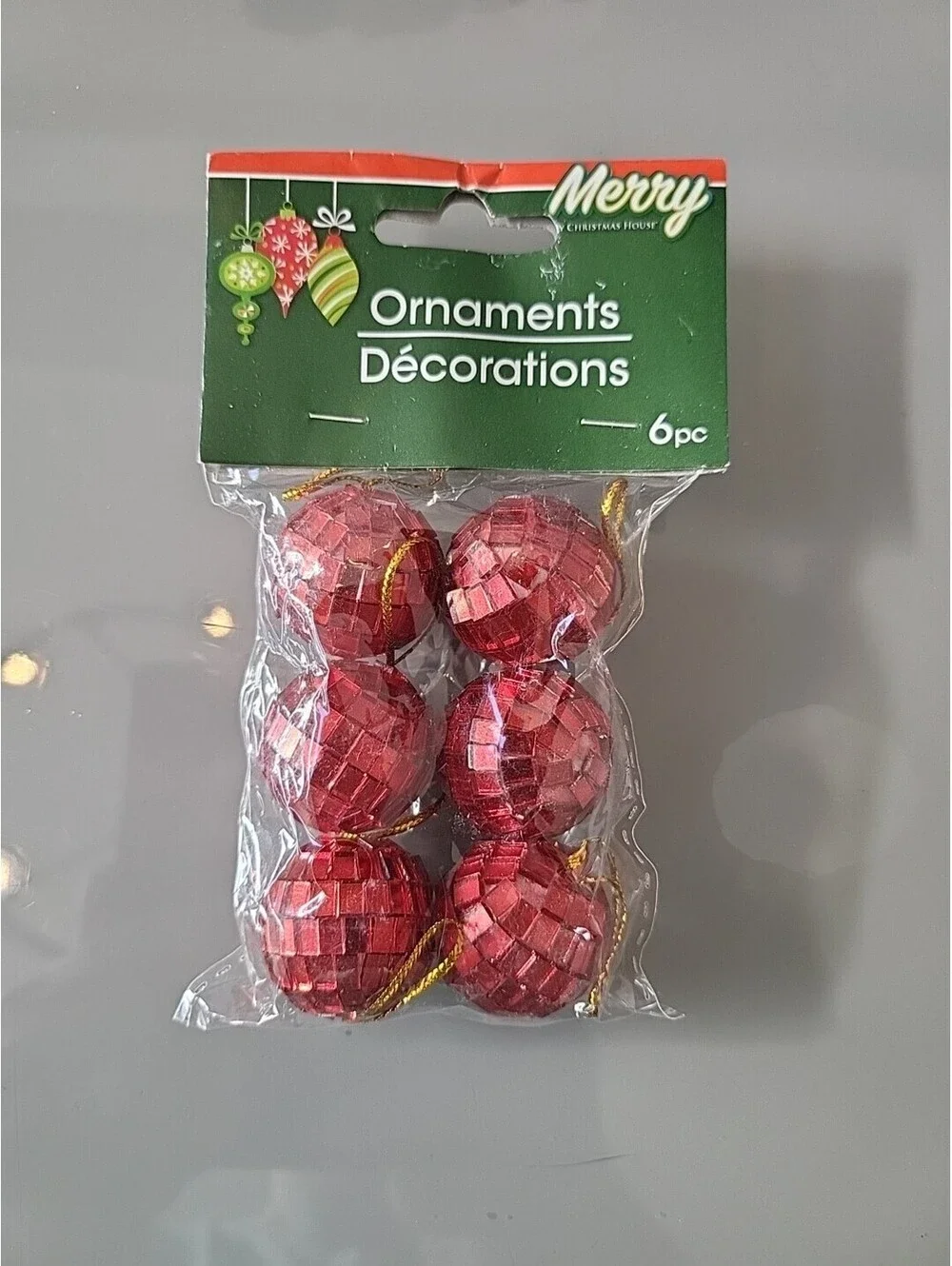 Vintage Holiday Mini Miniature Decorations Mini Mirror Balls Dollhouse 1